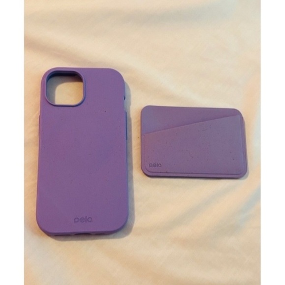 Pela Other - SUPER CUTE PASTEL Purple iPhone 15 Pela Case + Card Wallet